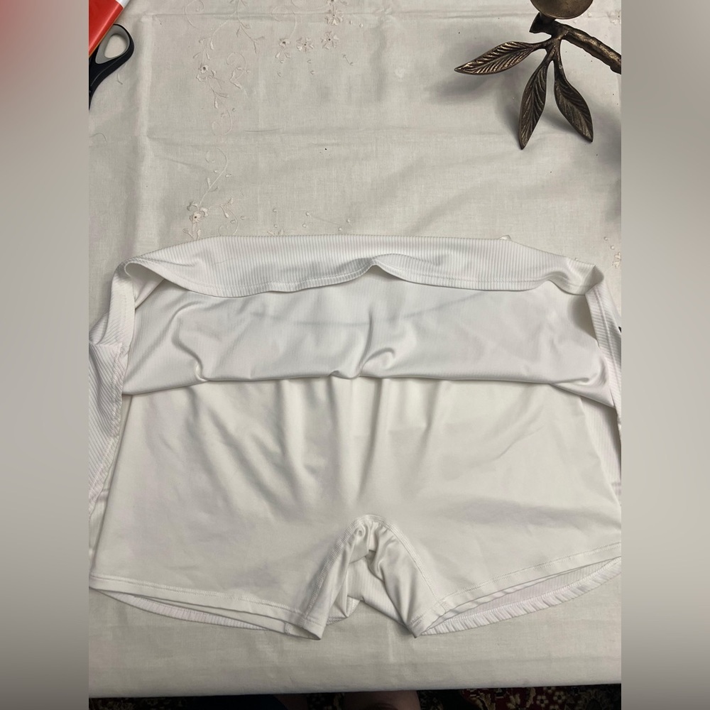 Nike Dri-FIT White Tennis Skort Skirt Shorts Size Large - Picture 5 of 8